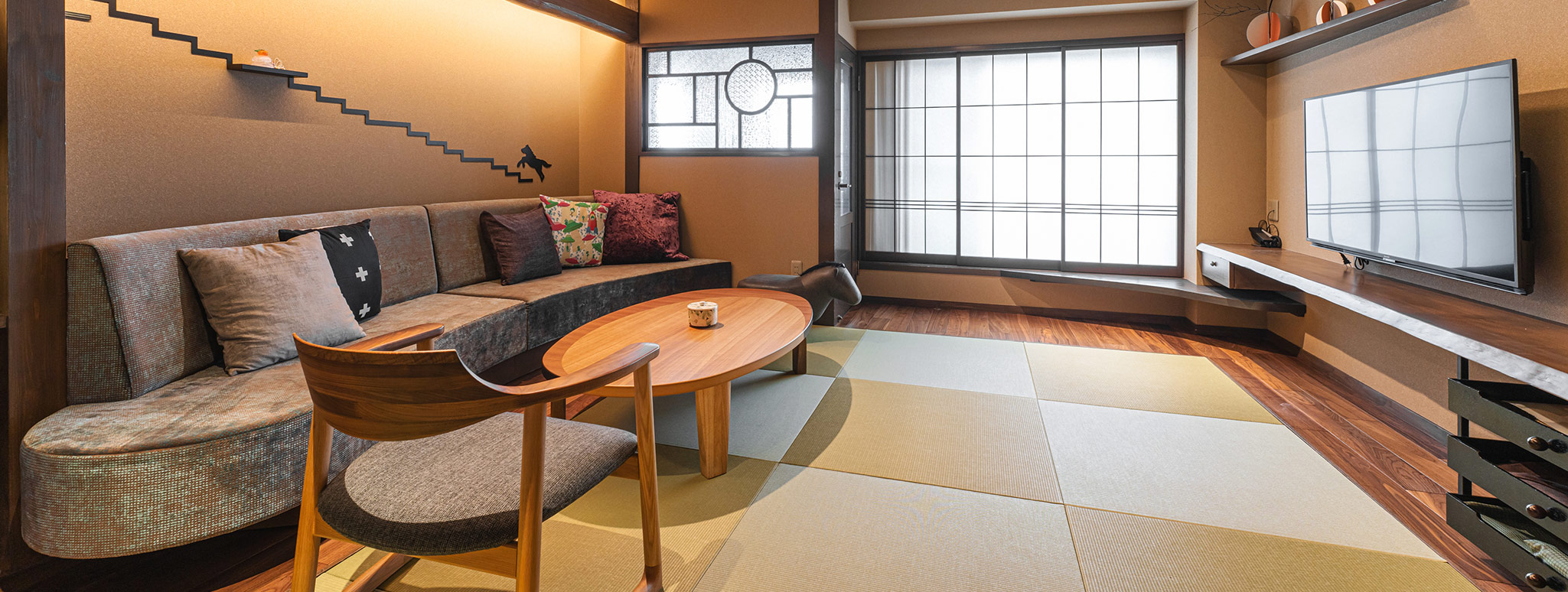 掛け流し 展望温泉付和洋室