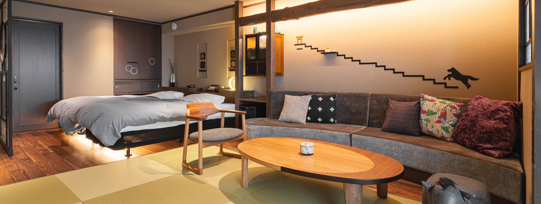 掛け流し 展望温泉付和洋室