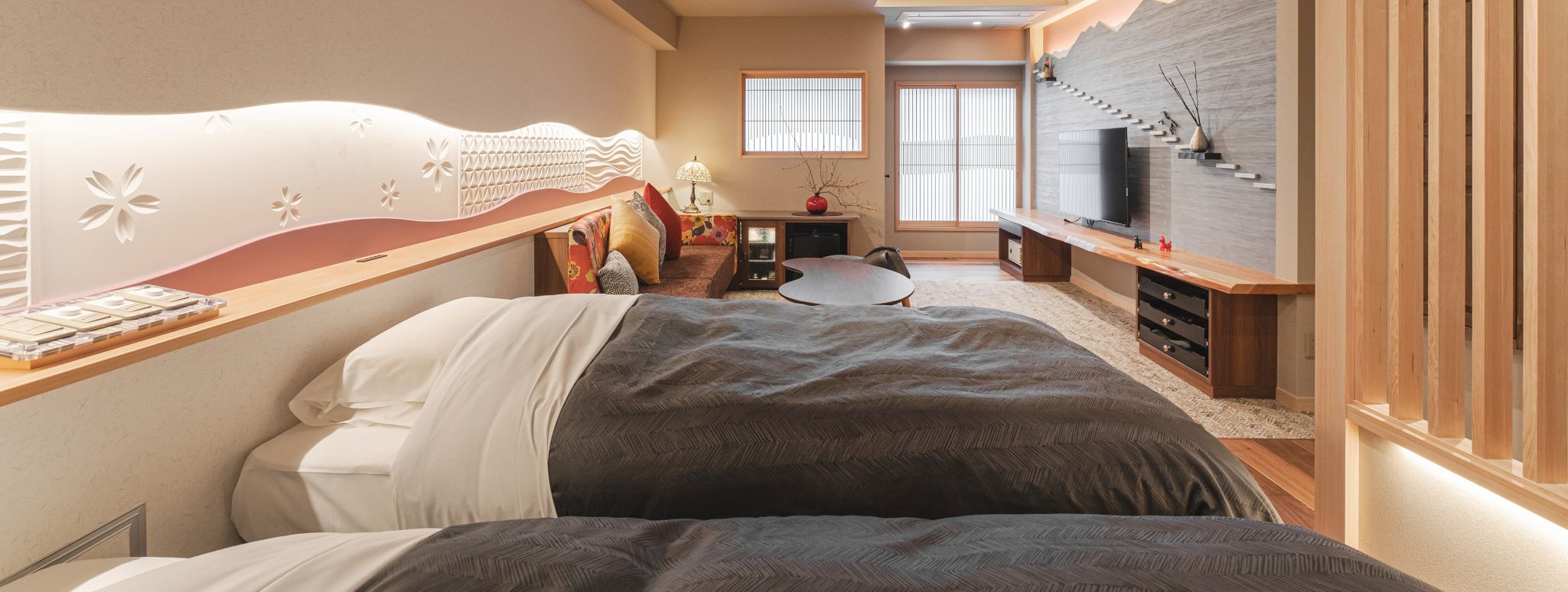 掛け流し 展望温泉付ツイン